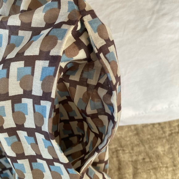 Wow & Flutter Art Deco Print A-line mini jumper w/pockets Large - Picture 10 of 14